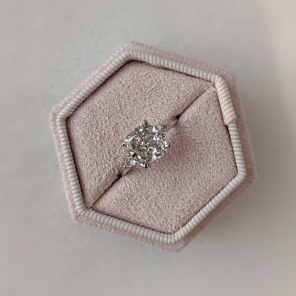 3 CT Cushion Cut Three Stone Moissanite Engagement Ring