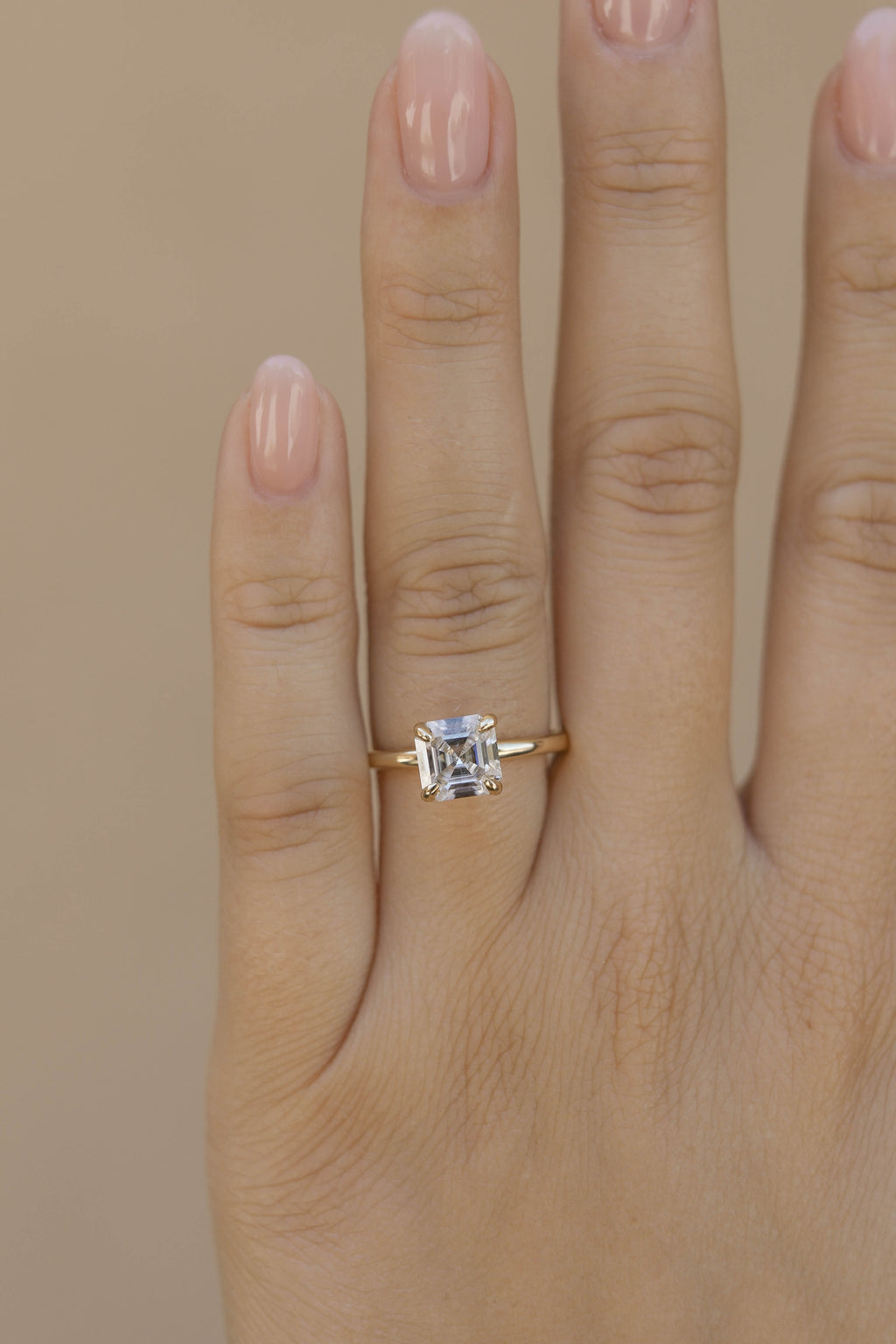 1.25 CT - 3 CT Asscher Cut Lab grown Diamond Solitaire Engagement Ring