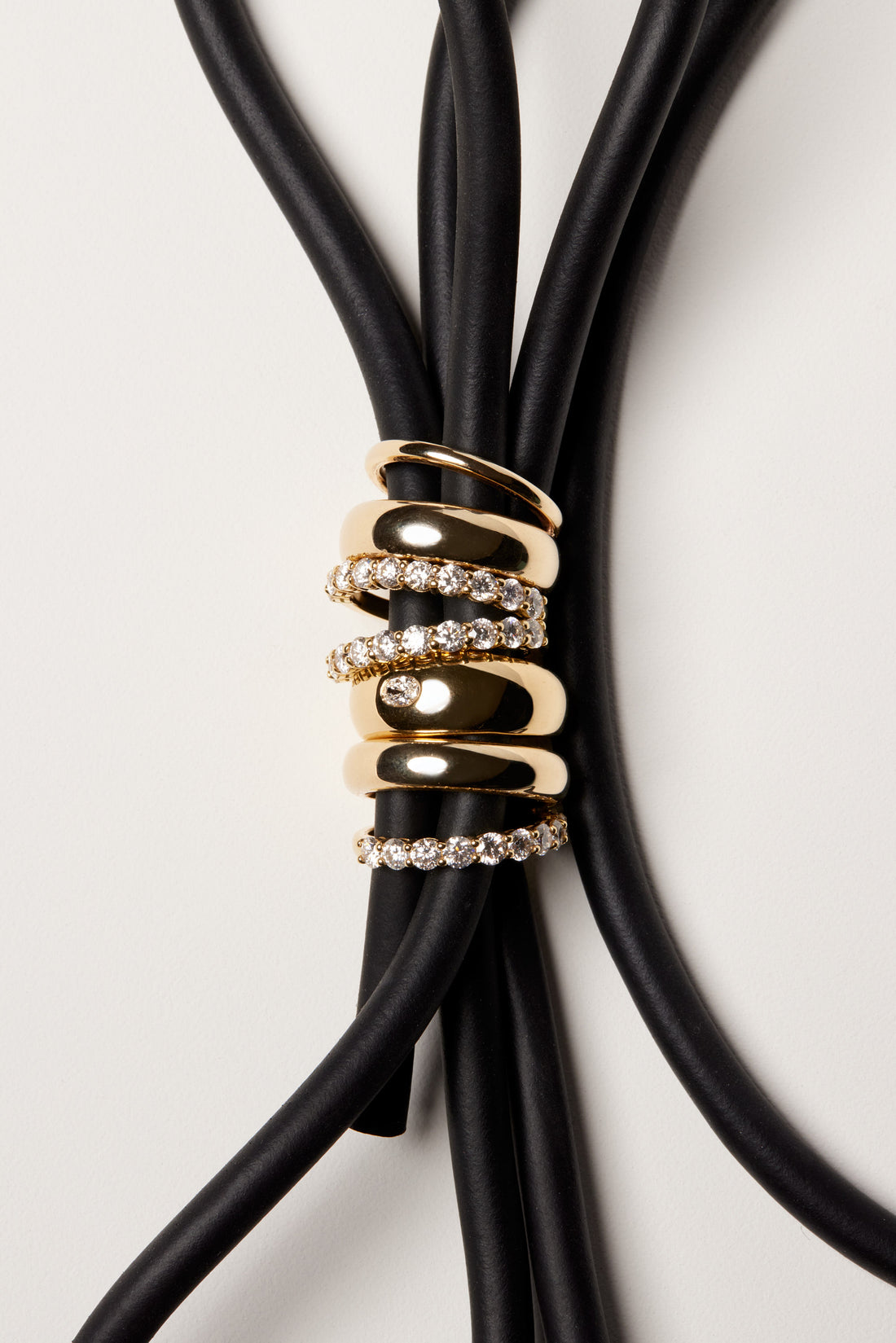 1.3 TCW Round Moissanite Double Band Wedding Band