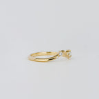 0.12 TCW Round CVD Diamond Curved Scattered Wedding Band