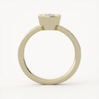 1.75 CT Marquise Cut Lab grown Diamond Bezel & Pave Setting Engagement Ring