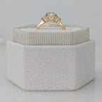 1 CT Elongated Cushion Cut Three Stone Moissanite Engagement Ring
