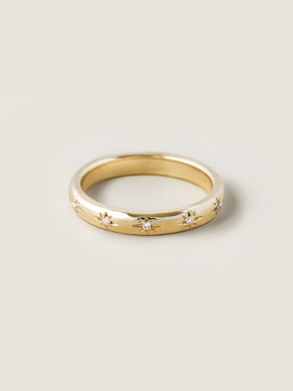 0.1 TCW Round CVD Diamond Flush Setting Wedding Band