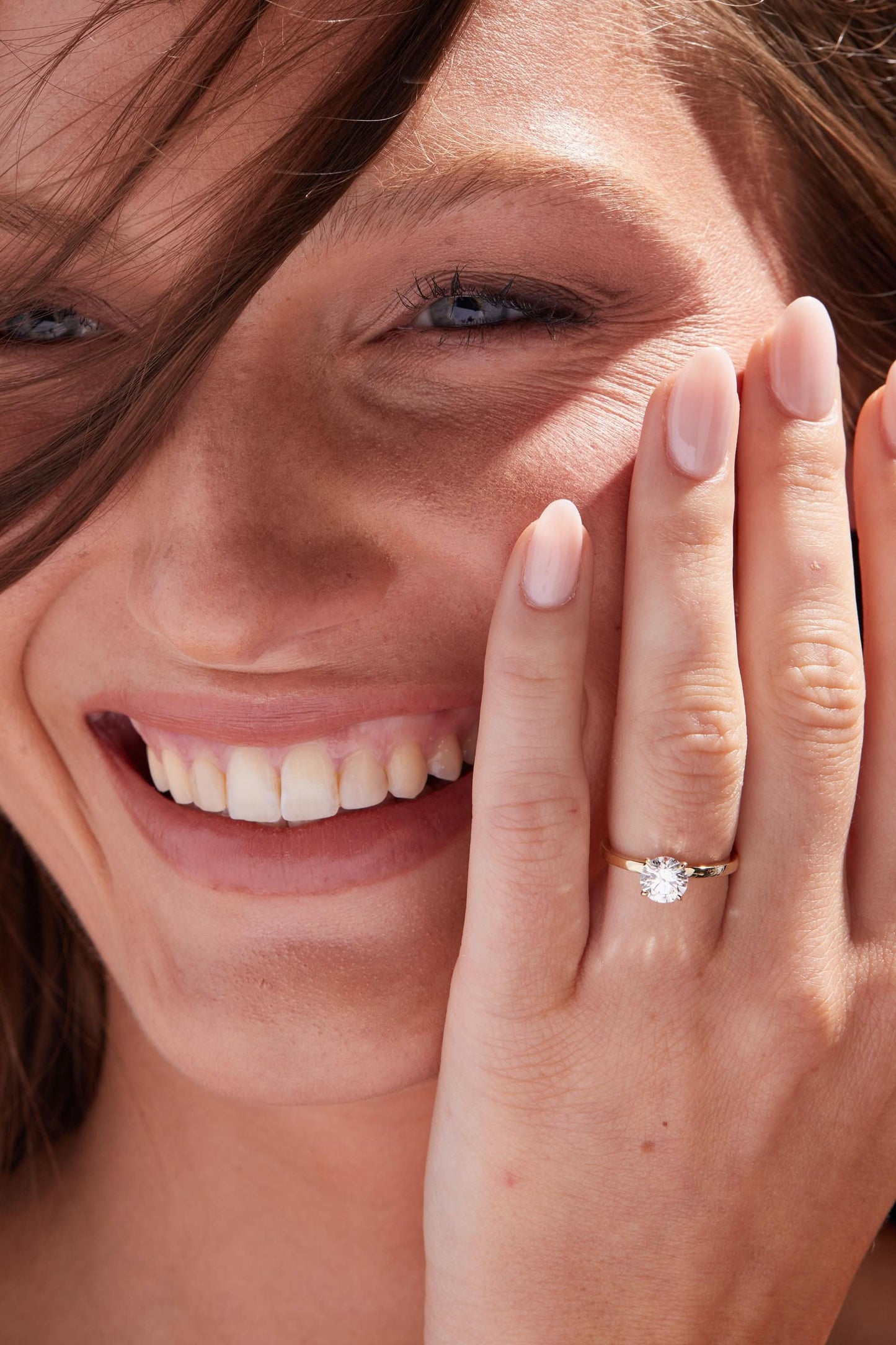 1 CT Round Cut Hidden Halo Moissanite Engagement Ring