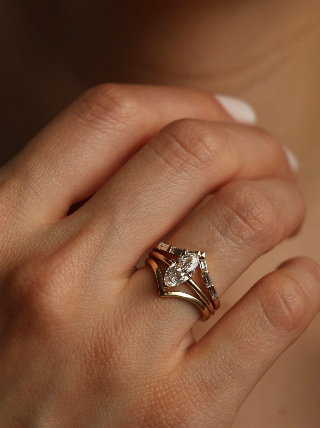 1 CT - 3 CT Marquise Cut Lab grown Diamond Solitaire Engagement Ring