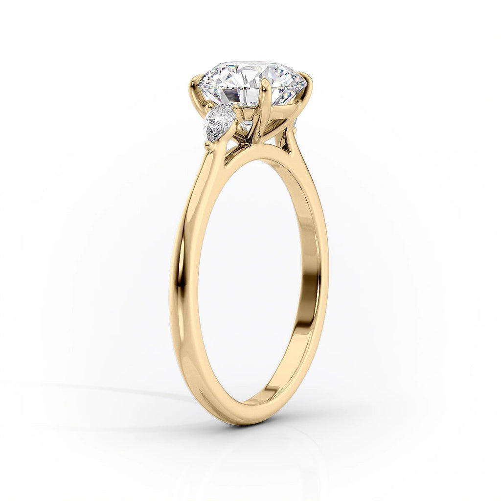 2 CT - 4 CT Radiant Cut Three Stone Moissanite Engagement Ring
