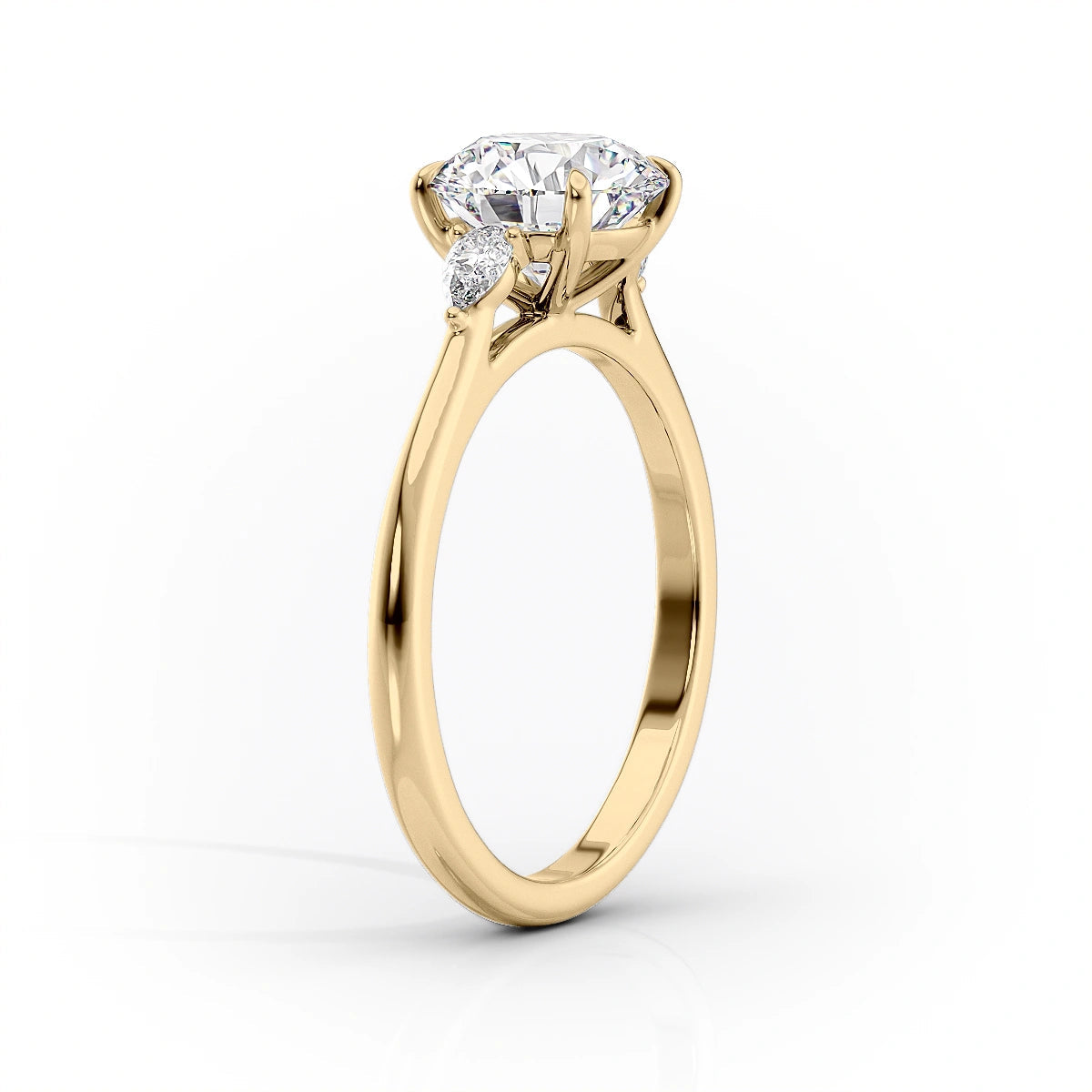 2 CT - 4 CT Radiant Cut Three Stone Moissanite Engagement Ring