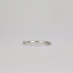 0.21 TCW Round CVD Diamond Curved Pave Wedding Band