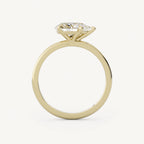 0.8 CT - 1.75 CT East-West Pear Cut Lab grown Diamond Solitaire Engagement Ring