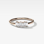 0.27 TCW Baguette CVD Diamond Bar Wedding Band