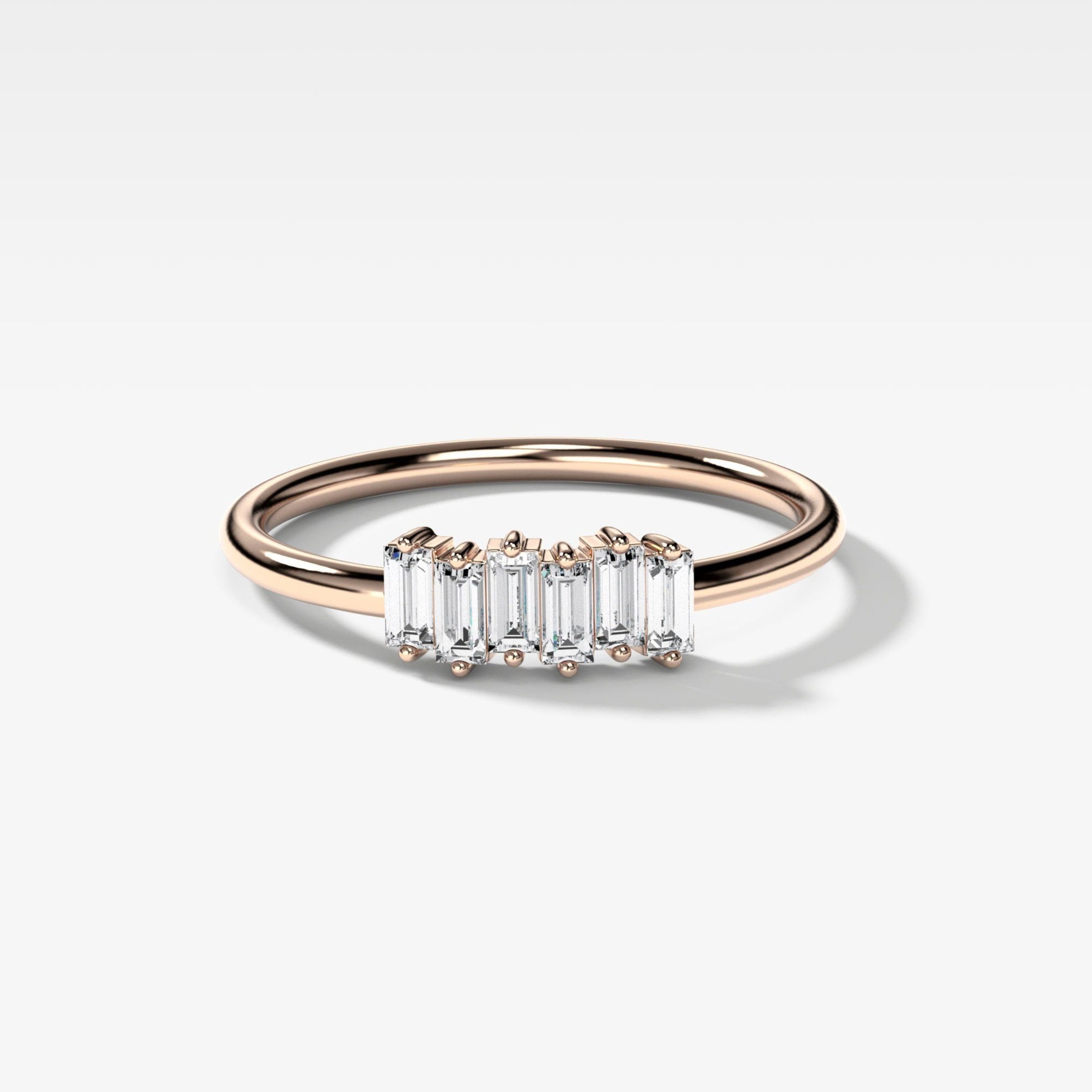 0.27 TCW Baguette CVD Diamond Bar Wedding Band