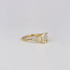 2.01 CT Emerald Cut Lab grown Diamond Five Stone Engagement Ring