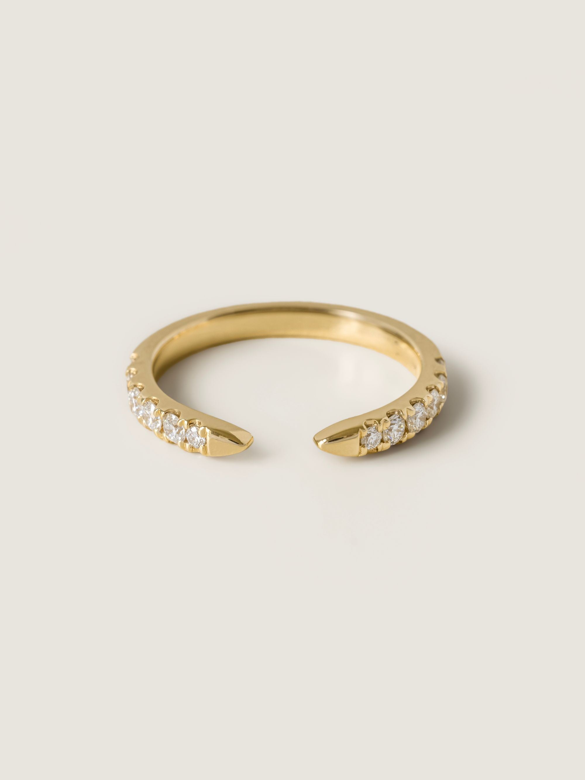 0.36 TCW Round CVD Diamond Pave Open Wedding Band