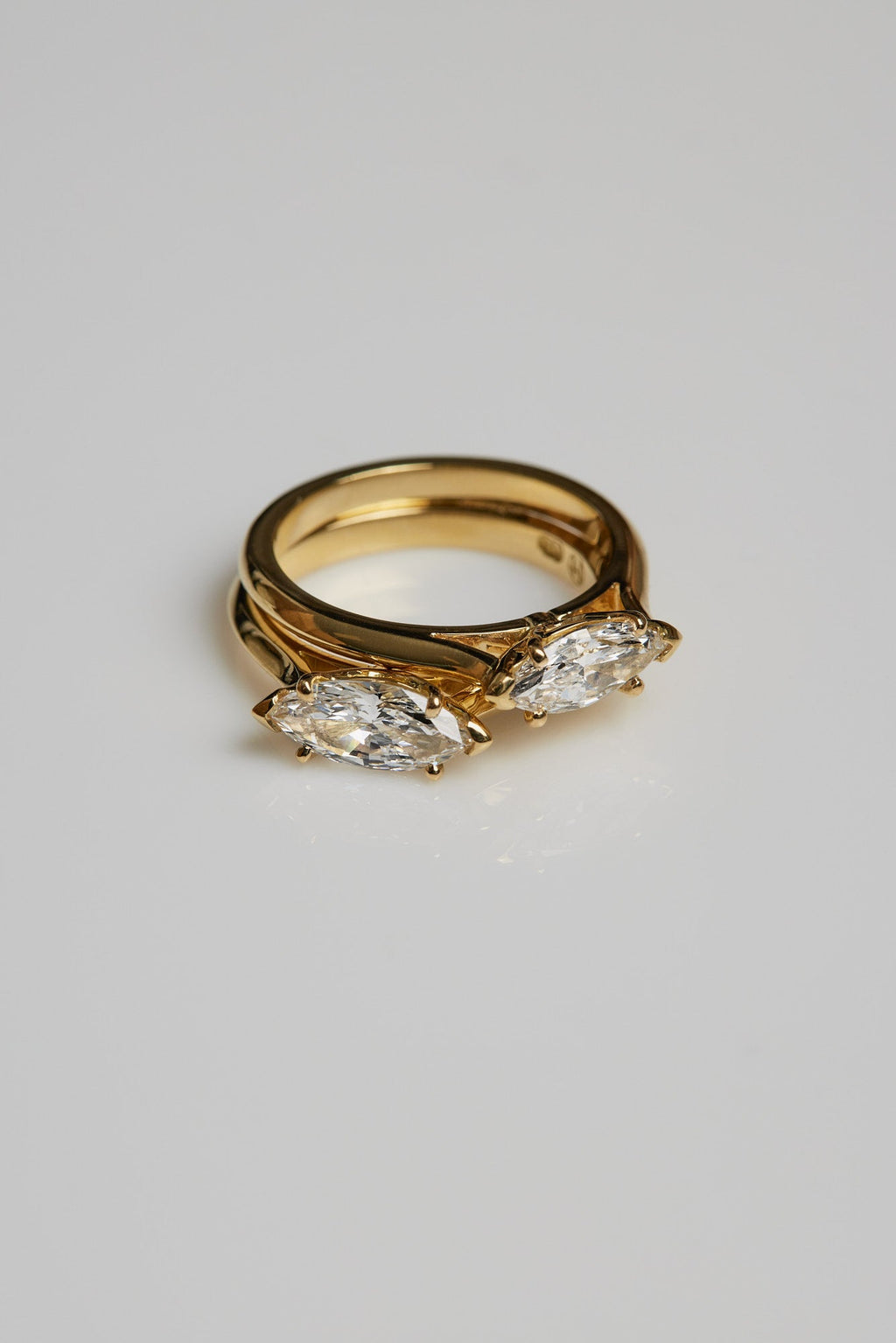 0.8 CT - 1.8 CT East-West Marquise Cut Lab grown Diamond Solitaire Engagement Ring