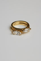 0.8 CT - 1.8 CT East-West Marquise Cut Lab grown Diamond Solitaire Engagement Ring