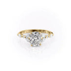 1 CT - 2 CT Elongated Cushion Cut Cluster Moissanite Engagement Ring