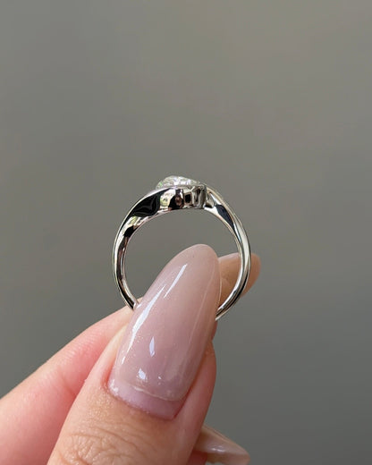 1.52 CT Pear Lab grown Diamond Bezel Engagement Ring