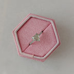 1 CT Heart Cut Pave Moissanite Engagement Ring