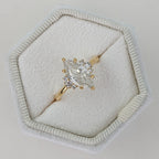 2 CT Marquise Cut Cluster Moissanite Engagement Ring