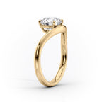 1 CT - 2 CT Pear Cut Solitaire Moissanite Engagement Ring