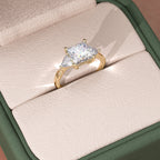 2 CT Princess Cut Three Stone Moissanite Engagement Ring