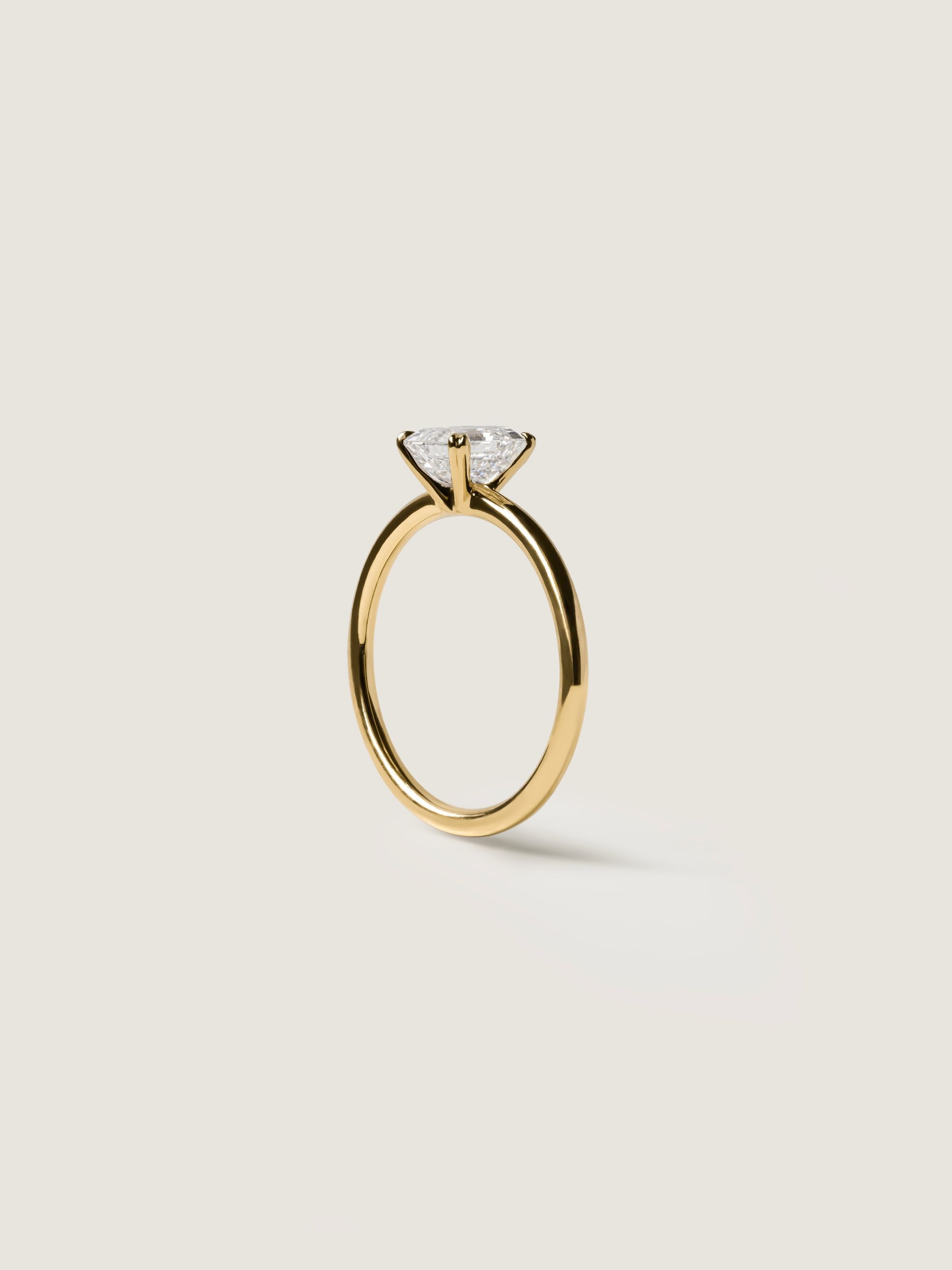 1.20 CT - 3.20 CT Asscher Cut Lab grown Diamond Solitaire Engagement Ring