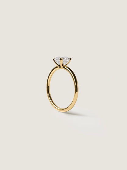 1.20 CT - 3.20 CT Asscher Cut Lab grown Diamond Solitaire Engagement Ring