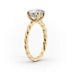 2 CT - 3 CT Marquise Cut Hidden Halo Rope Style Moissanite Engagement Ring