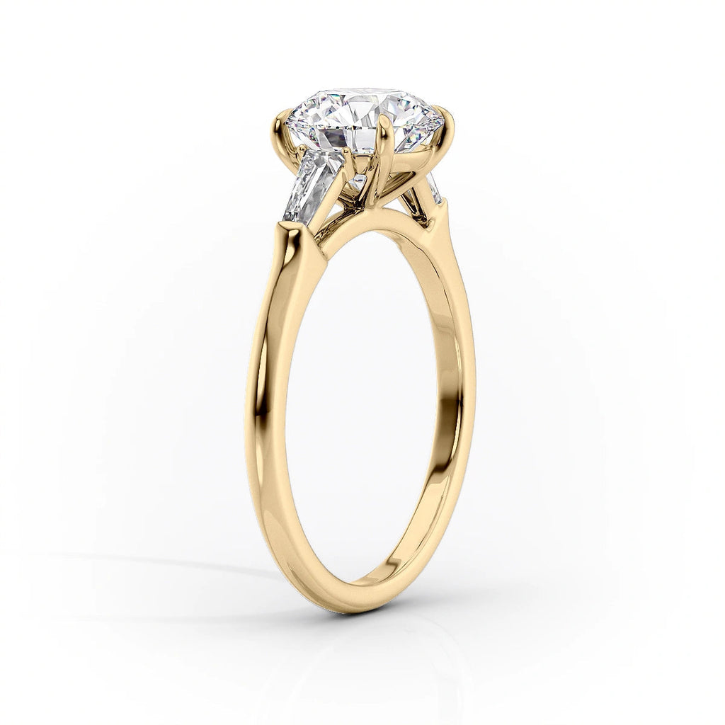 2 CT - 3 CT Princess Cut Three Stone Moissanite Engagement Ring