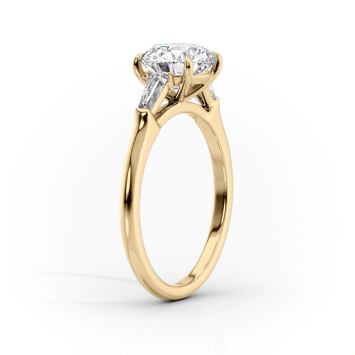 2 CT - 3 CT Princess Cut Three Stone Moissanite Engagement Ring