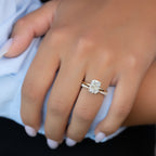 2.5 CT Elongated Cushion Solitaire Moissanite Engagement Ring