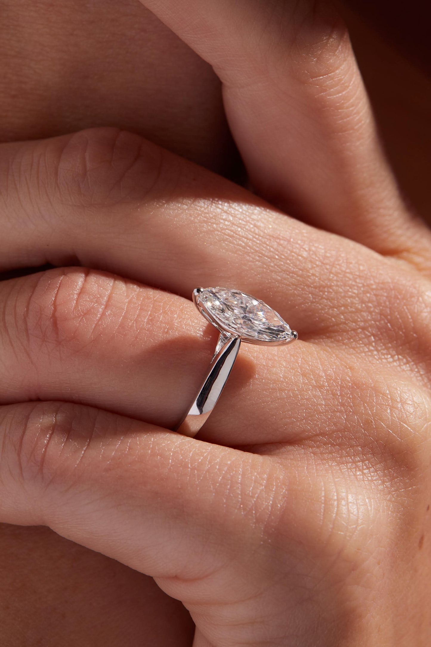 2 CT Marquise Cut Classic Solitaire Moissanite Engagement Ring