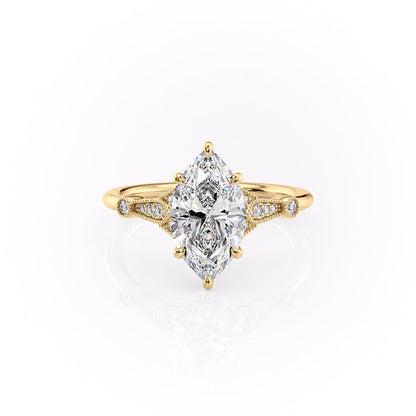 2 CT - 2.5 CT Marquise Cut Art Deco Style Moissanite Engagement Ring