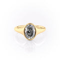 2 CT - 3 CT Oval Cut Flush Setting Moissanite Engagement Ring