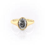 2 CT - 3 CT Oval Cut Flush Setting Moissanite Engagement Ring