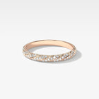 0.4 TCW Round CVD Diamond Twisted Pave Wedding Band