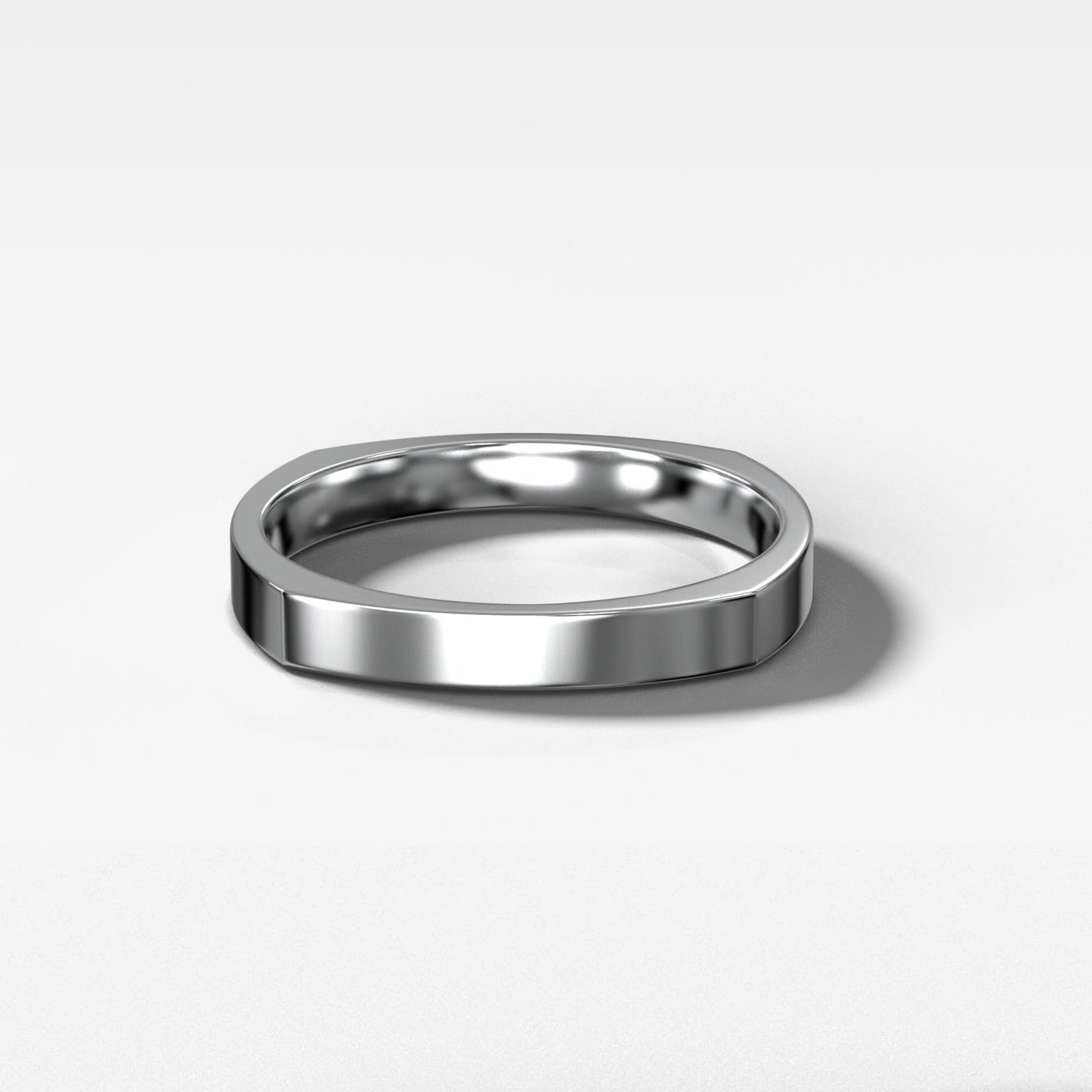 Square Silhouette Wedding Band