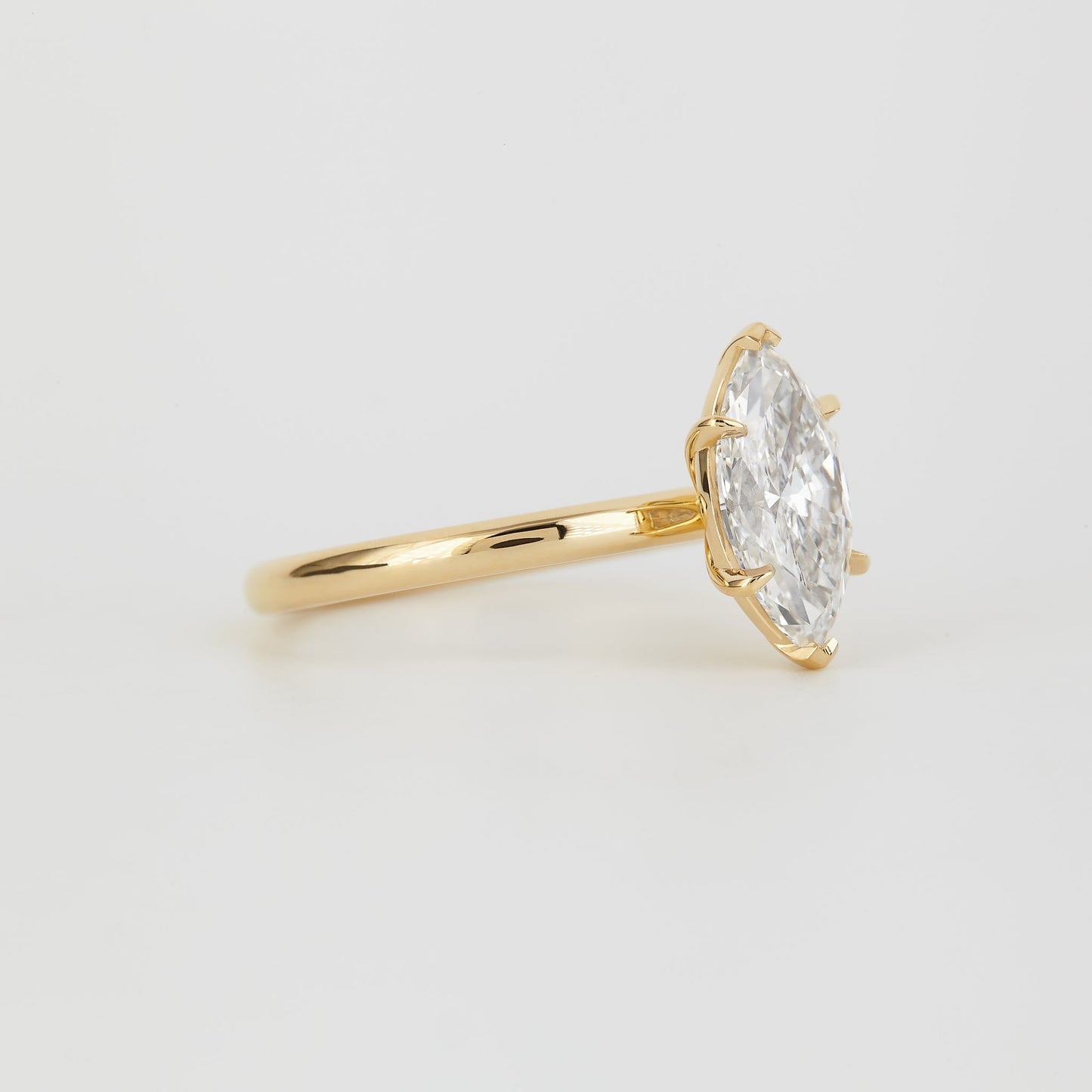 1.52 CT - 2.52 CT Marquise Cut Lab grown Diamond Cluster Engagement Ring