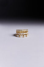 0.99 TCW Marquise Moissanite Half Eternity Wedding Band