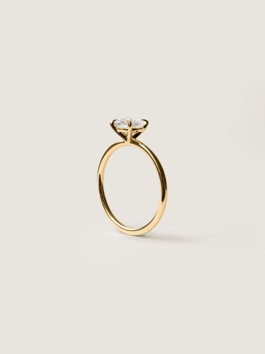 1 CT - 3 CT East-West Oval Cut Lab grown Diamond Solitaire Engagement Ring