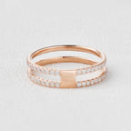 0.2 TCW Round Moissanite Dainty Eternity Wedding Band