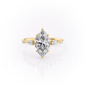 2 CT - 3 CT Marquise Cut Hidden Halo Cluster Moissanite Engagement Ring