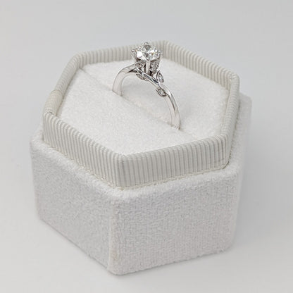 1 CT Round Cut Nature Inspired Moissanite Engagement Ring