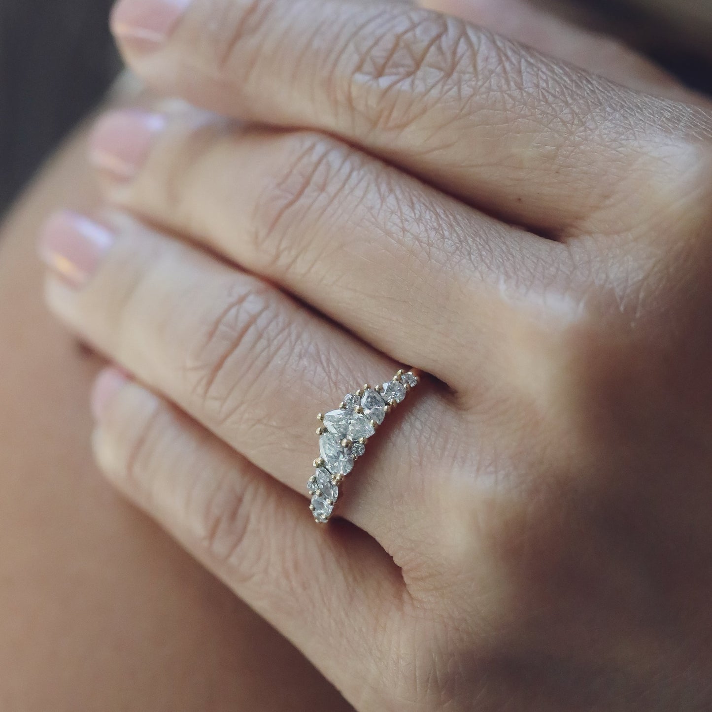 0.61 TCW Multi Shape CVD Diamond Wedding Band