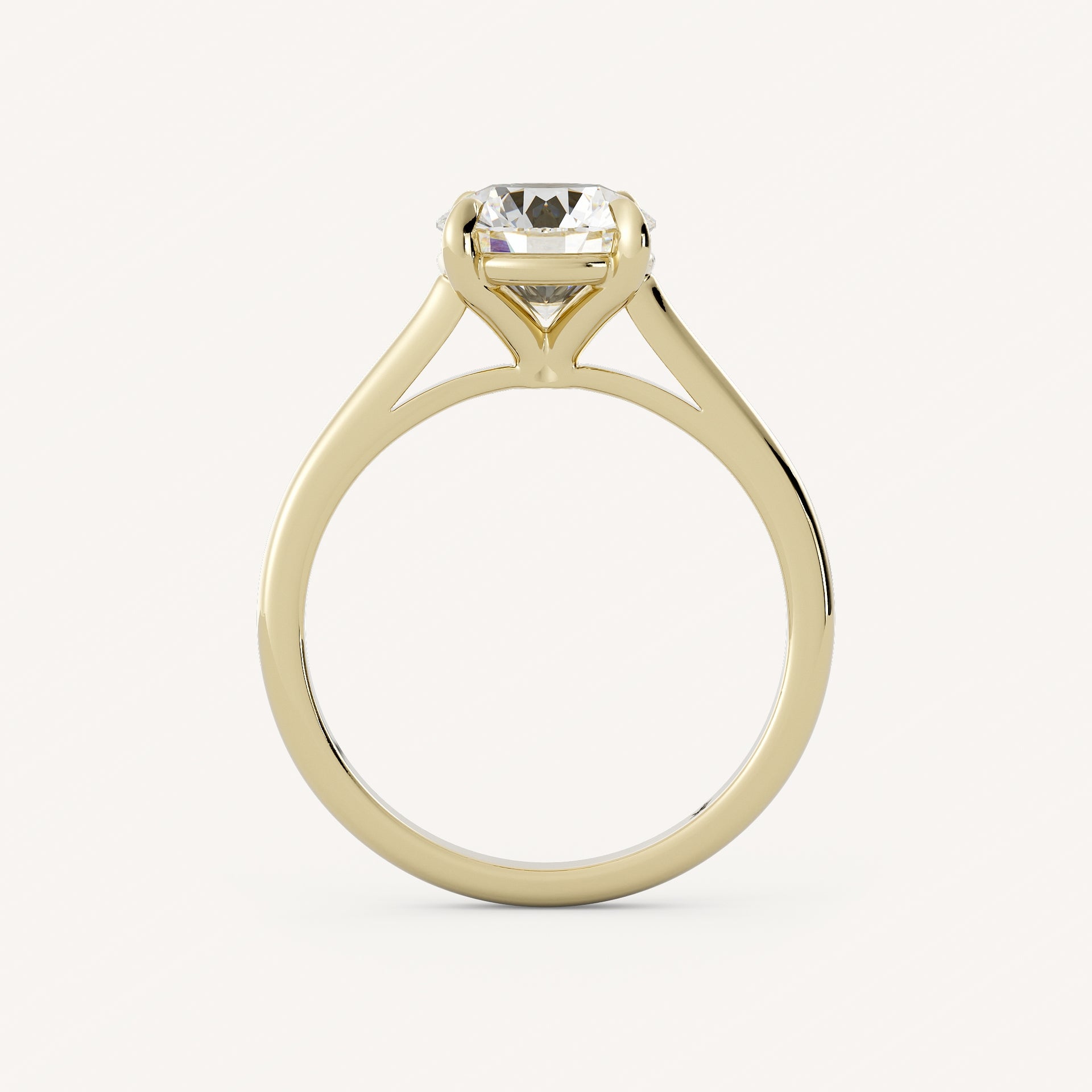 1 CT - 3 CT Round Cut Lab grown Diamond Solitaire Engagement Ring