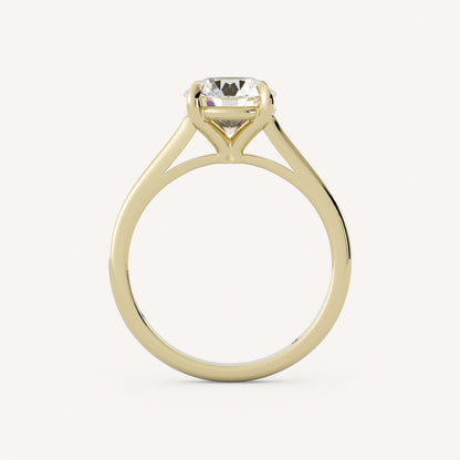 1 CT - 3 CT Round Cut Lab grown Diamond Solitaire Engagement Ring
