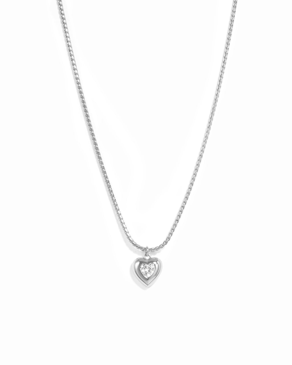 0.21 CT Heart Cut Moissanite Diamond Solitaire Pendant Necklace