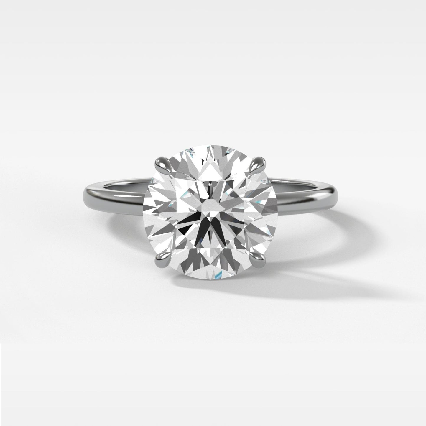 2 CT - 4 CT Round Cut Lab grown Diamond Solitaire Engagement Ring