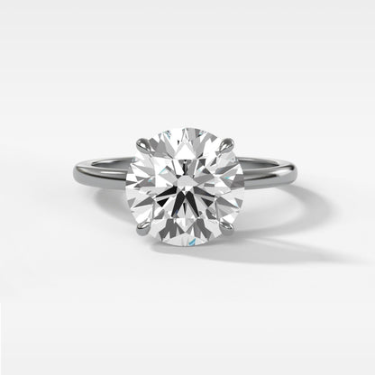 2 CT - 4 CT Round Cut Lab grown Diamond Solitaire Engagement Ring