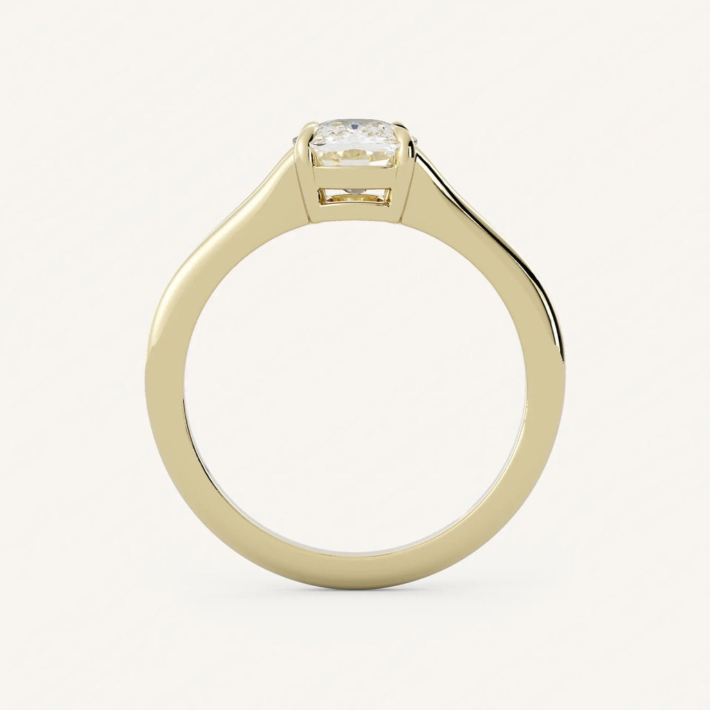 1 CT - 2 CT Oval Cut Lab grown Diamond Split Shank Solitaire Engagement Ring